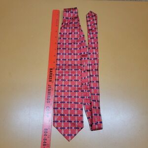 Paolo Designed by Paolo Gucci Red Silk Equestrian Chain Link Tie Italy
